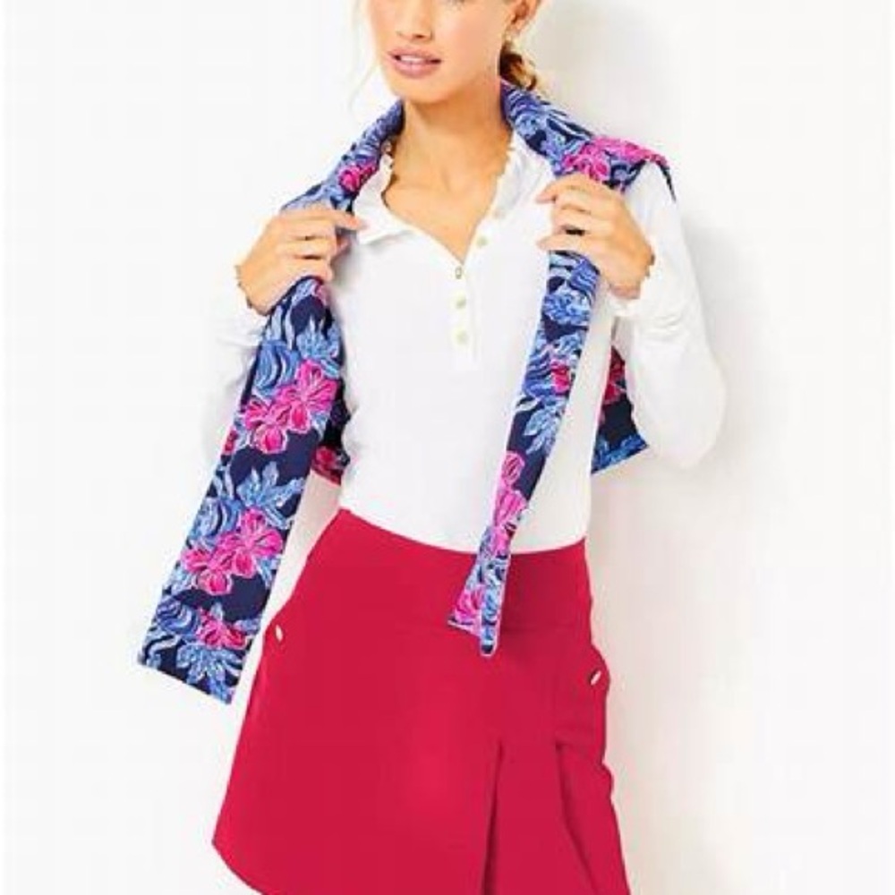 UPF 50+ LUXLETIC ANTIBES SKORT IN POINSETTIA RED size 10 - Picture 4 of 7